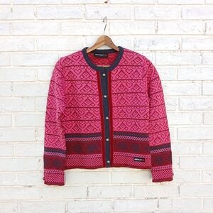 Icewear 100% Wool Icelandic Nordic Fair Isle Cardigan